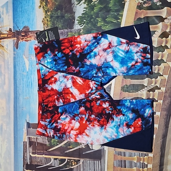 Nike Other - Nike Swim Hydrastrong Tye Dye Graphic‎ Print Shorts Size 36 NWT